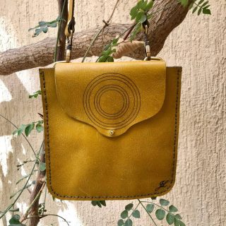 Handmade Yellow Crossbody Bag