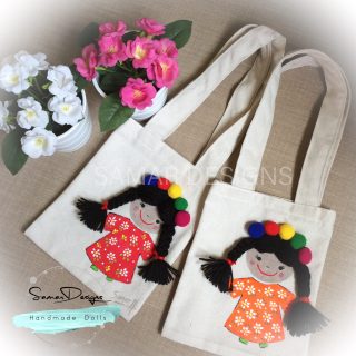 Handpainted Fabric Cotton Bag