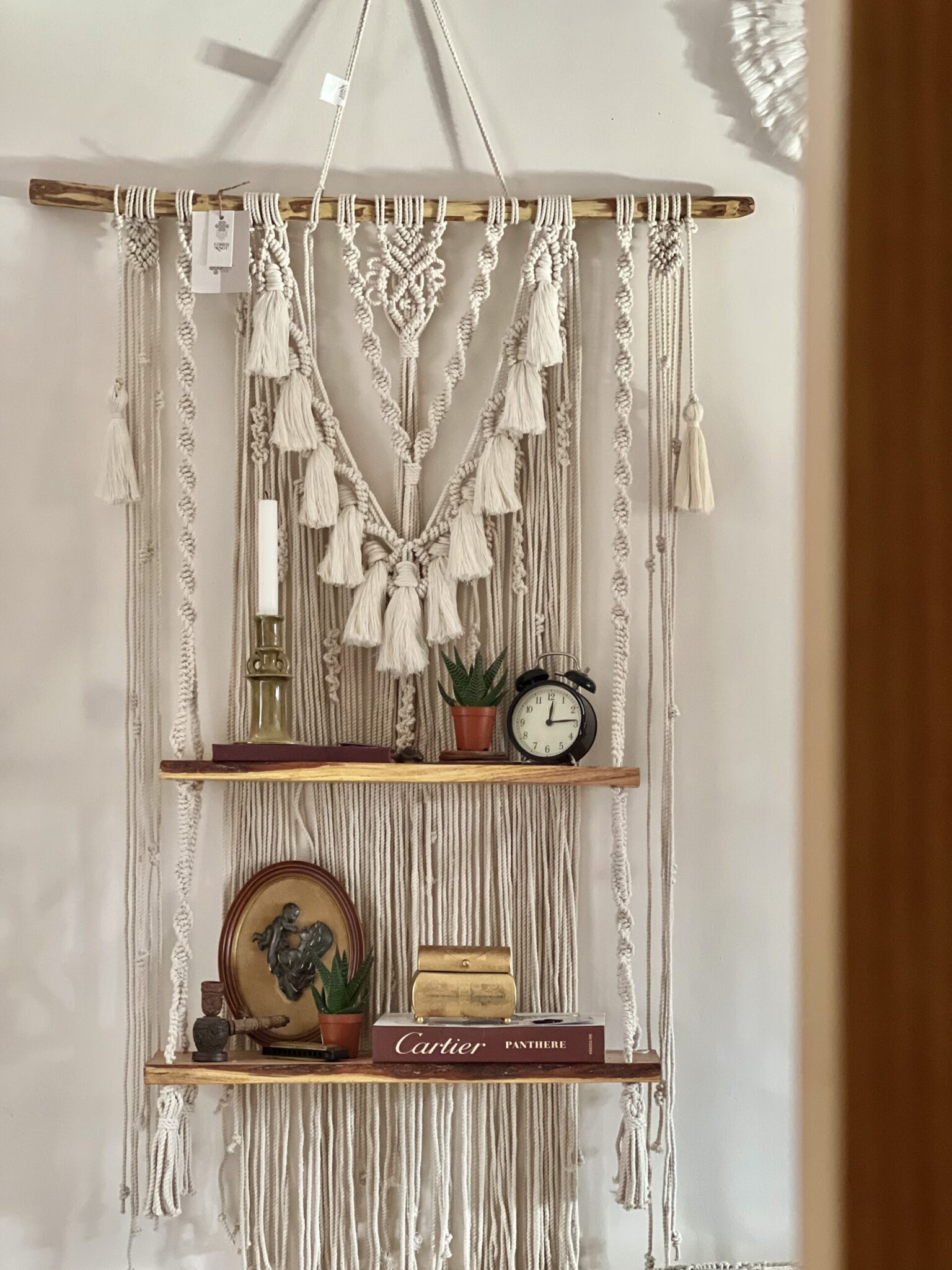 Vintage double shelf wall hanger 1 Vintage double shelf wall hanger