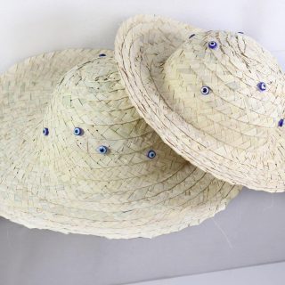 Hand-woven eyes Beach Hat for adults