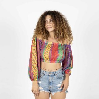 Stropicolors Off shoulders Crop top