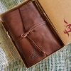 Brown leather notebook