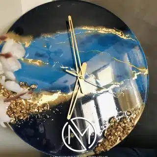 Blue lake wall clock