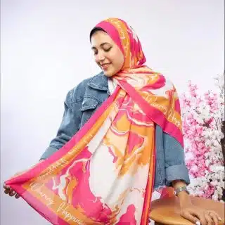 Fushia & orango Scarf