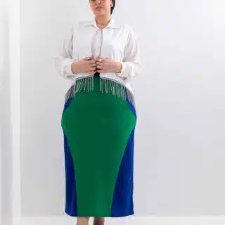 Blue green skirt