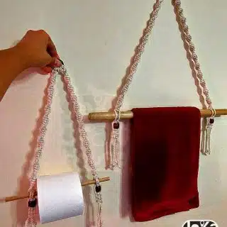 Face Towel & Toilet Paper Macrame holder Set