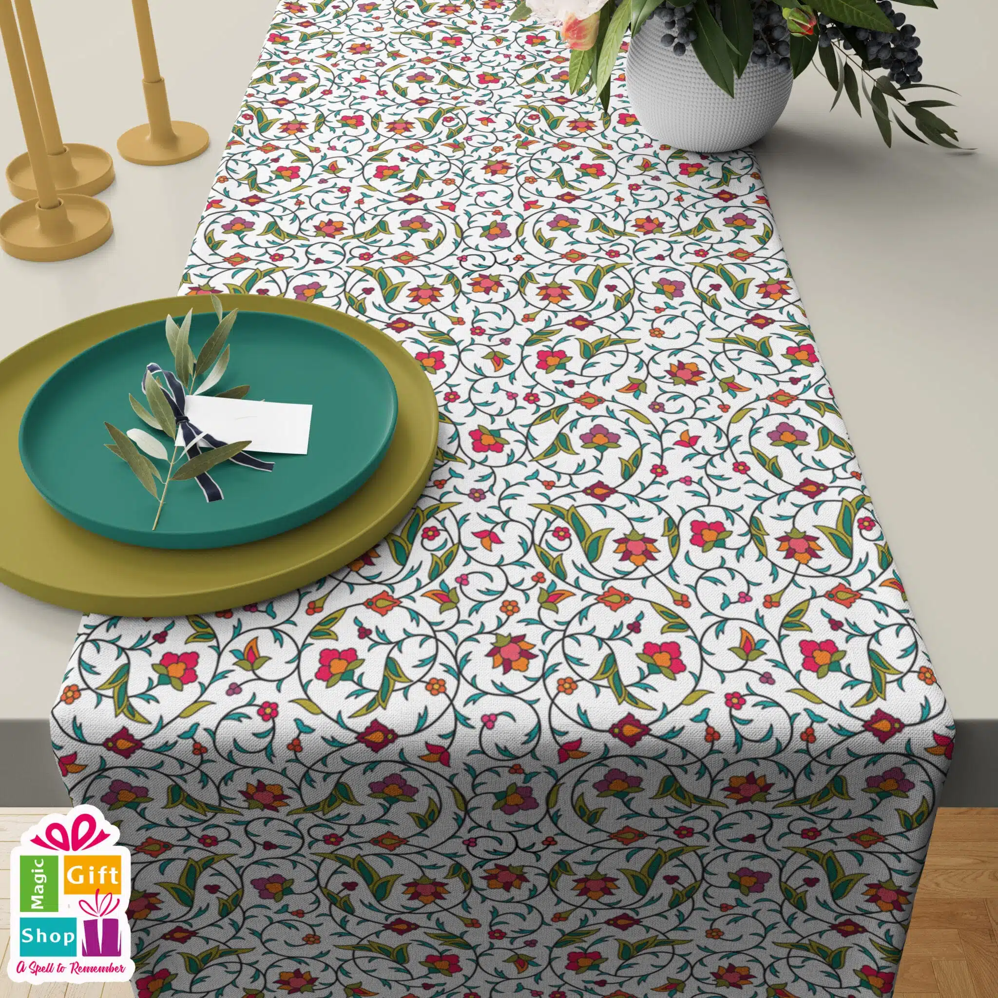 Islamic flowers tablecloth 1 Islamic flowers tablecloth