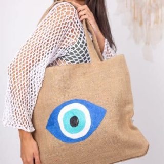Burlap Eye Tote