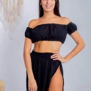 Off shoulder boho top