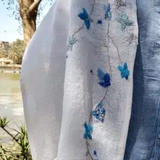 Sea Hues Linen Shawl