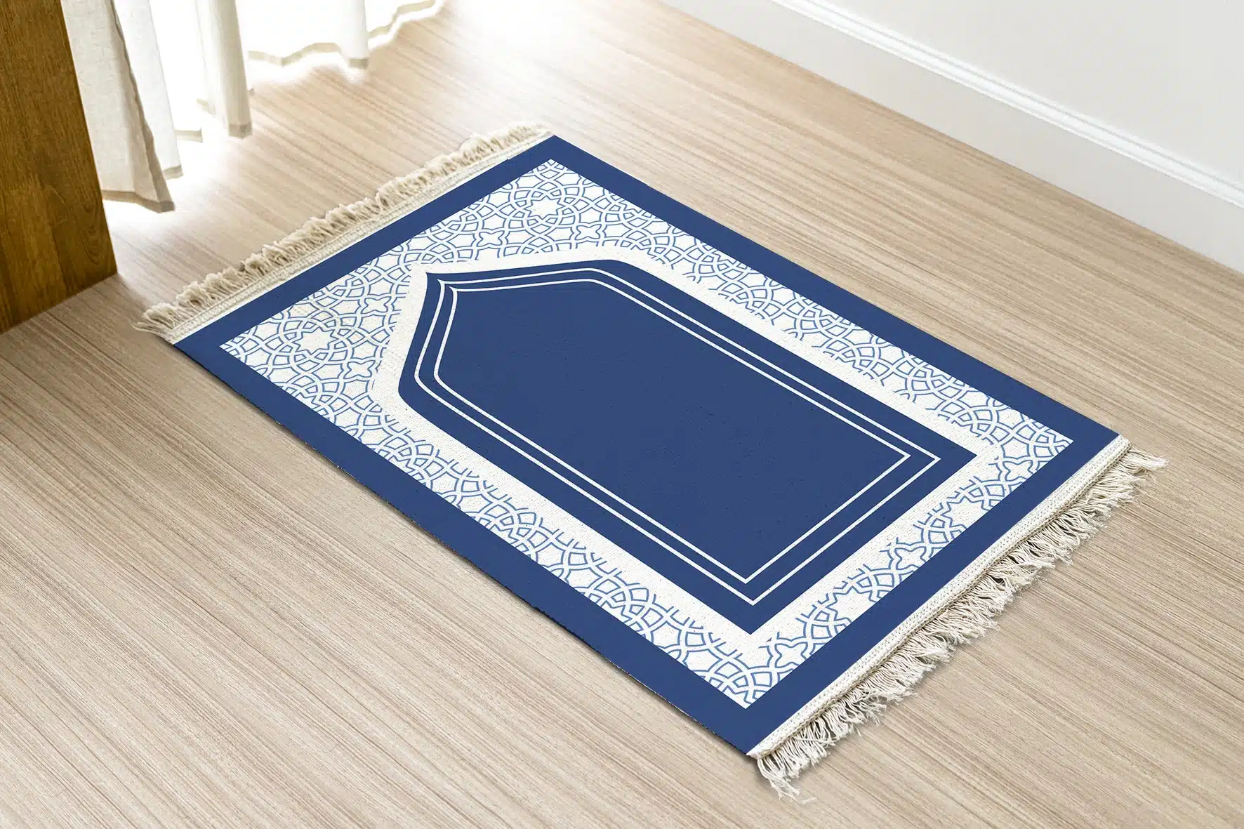 Arabseque blue prayer rug 1 Arabseque blue prayer rug