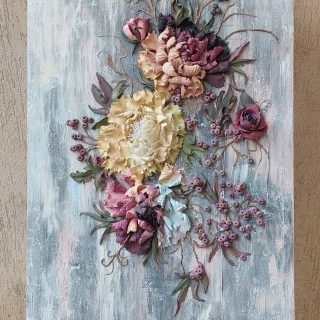 Peony Sculpture Painting Tableau