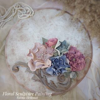 3D handmade flowers tableau 🌸