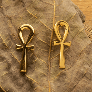 Handmade key of life earring for women