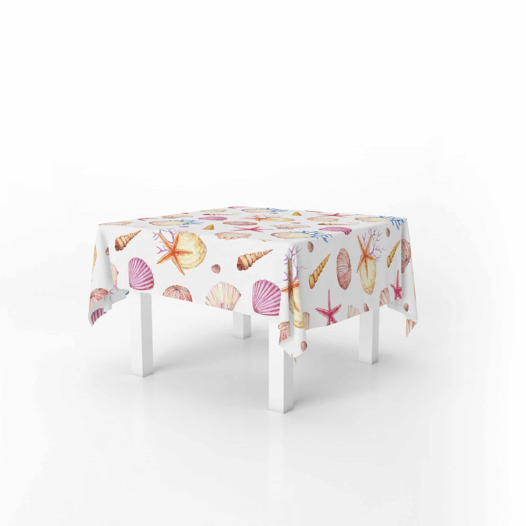 Colorful Undersea Table Cover 140*140 1 Colorful Undersea Table Cover 140*140