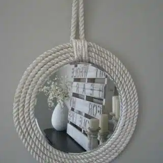 Cotton rope round mirror