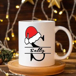 Vinyl customized christmas mugs