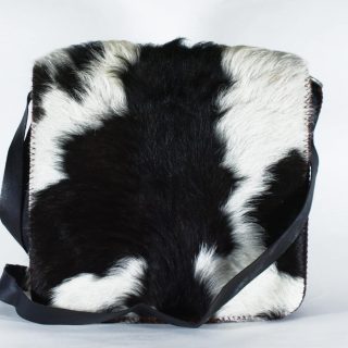 Genuine Leather Messenger Bag, Hair-On Leather Bag, Cross-Body Leather Bag, Briefcase Leather Bag