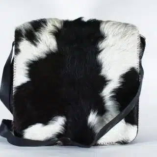 Genuine Leather Messenger Bag, Hair-On Leather Bag, Cross-Body Leather Bag, Briefcase Leather Bag