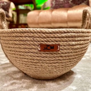 Jute salad Bowl with rope handle