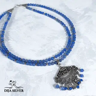 blue shades jade necklace