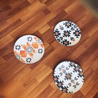 Kilim style wall plates