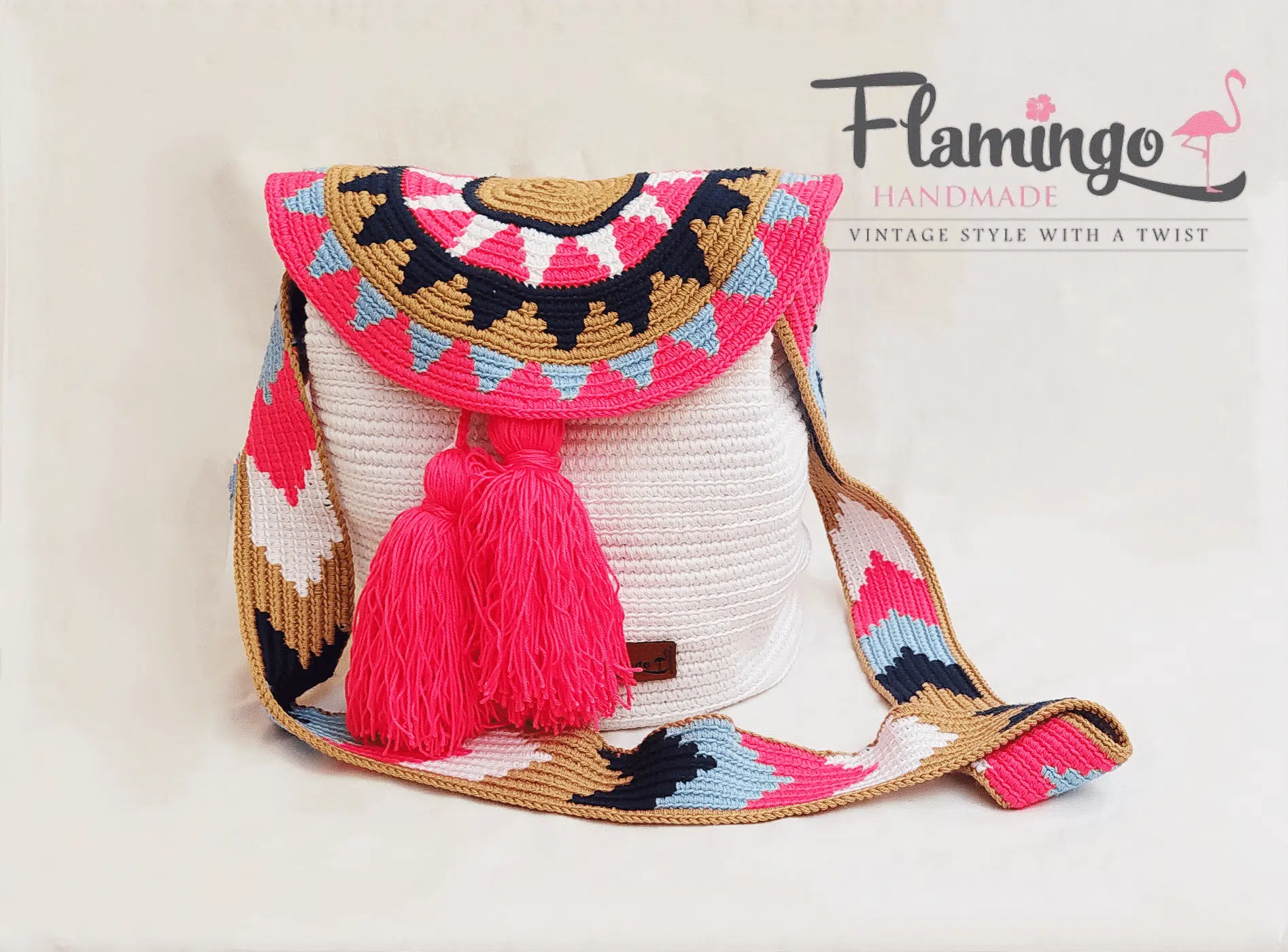 white cross bag with colorful flap 1 white cross bag with colorful flap