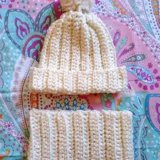 Cowl neck scarf and icecap set