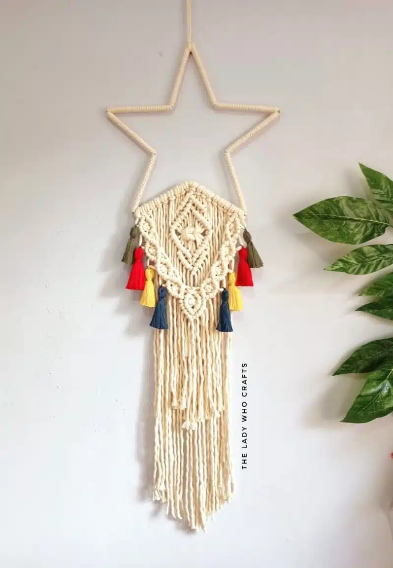 Boho macrame star wall hanging βπ and Ramadan decor 1 Boho macrame star wall hanging βπ and Ramadan decor
