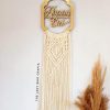 Happy Eid wooden macrame wall hanging ✨ (Copy)