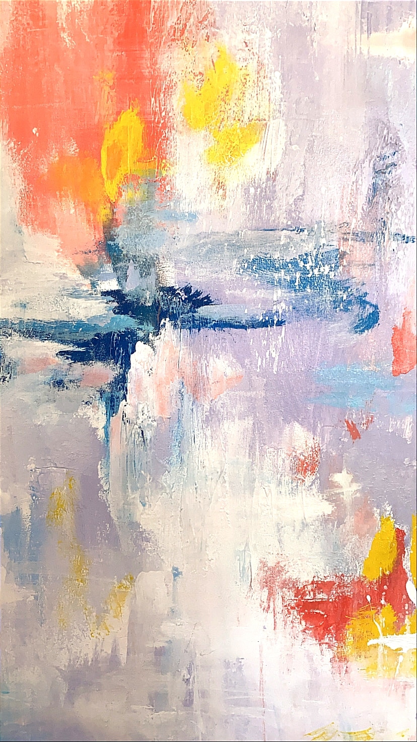 Breathe 4 Enamel paint and mixed media on canvas painting