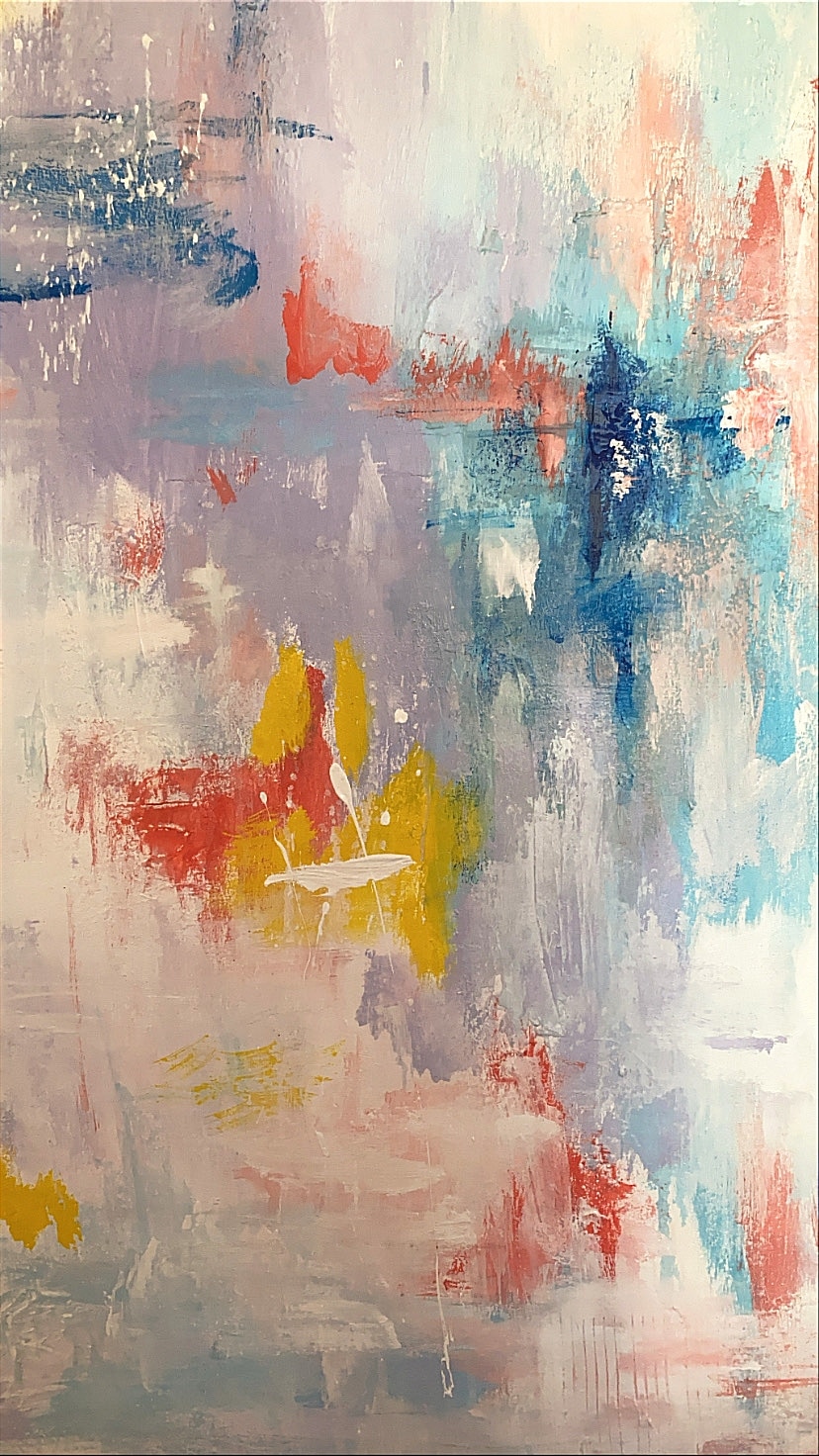 Breathe 3 Enamel paint and mixed media on canvas painting