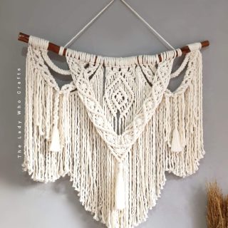Diamonds and tassels macrame wall hanging ✨💛