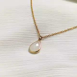 minimal white necklace