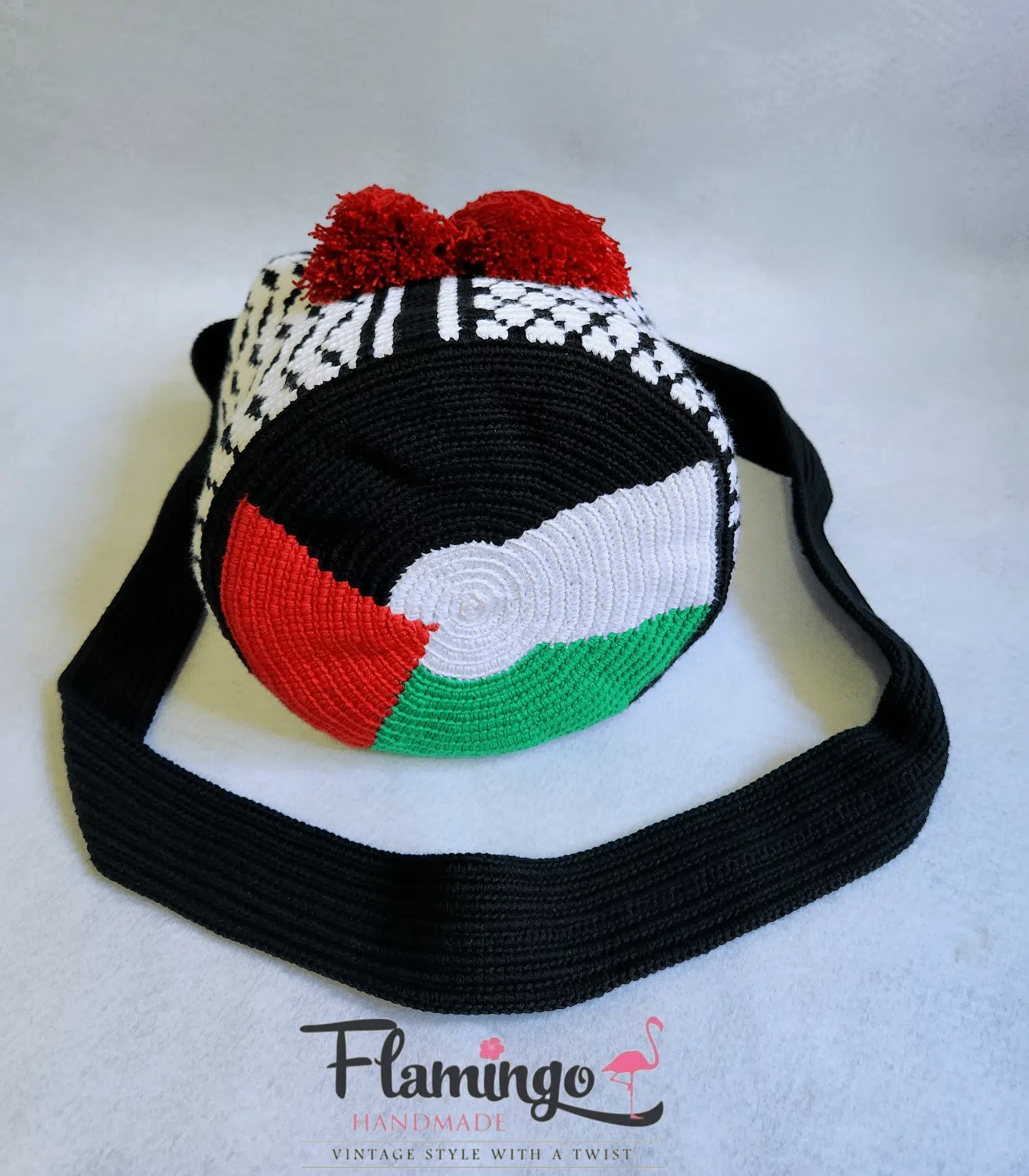 شنطه كروس برسمة الكوفيه الفلسطينية 4 1706097027589