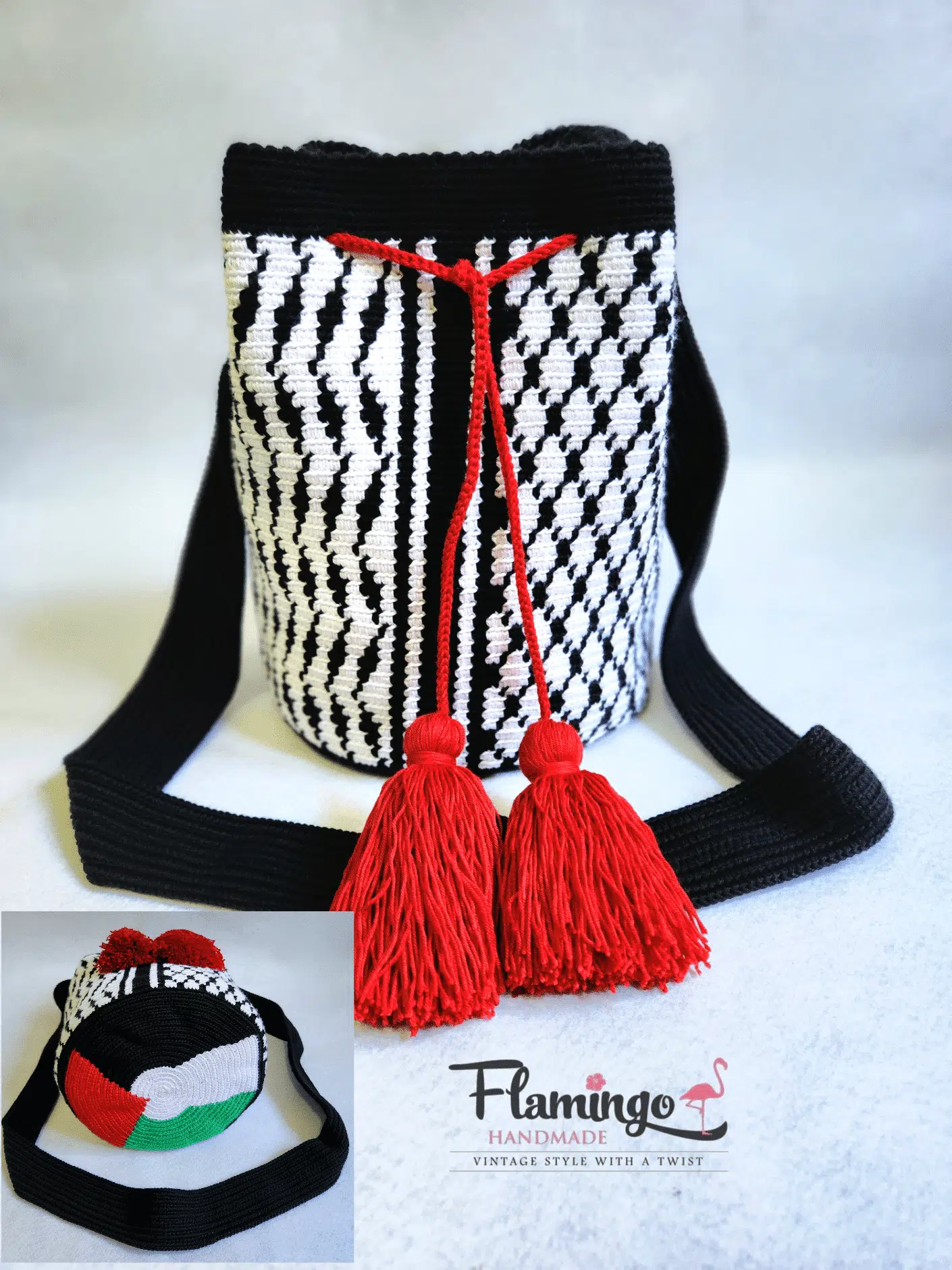 شنطه كروس برسمة الكوفيه الفلسطينية 1 شنطه كروس برسمة الكوفيه الفلسطينية