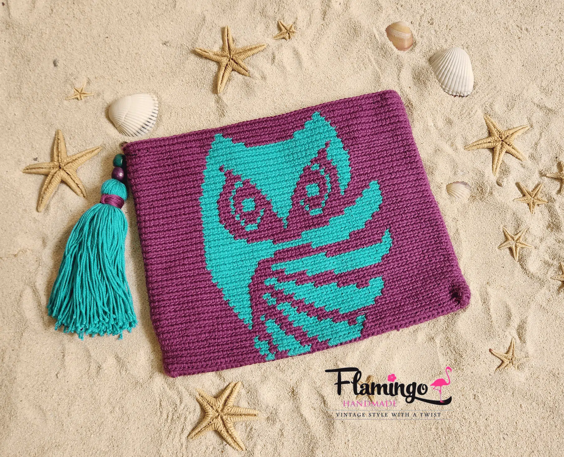 Purple Clutch with owls design ๐ 1 Purple Clutch with owls design ๐