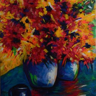 Abstract flower painting