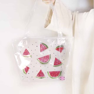 Hand painted watermelon Beach Bag