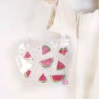 Hand painted watermelon Beach Bag