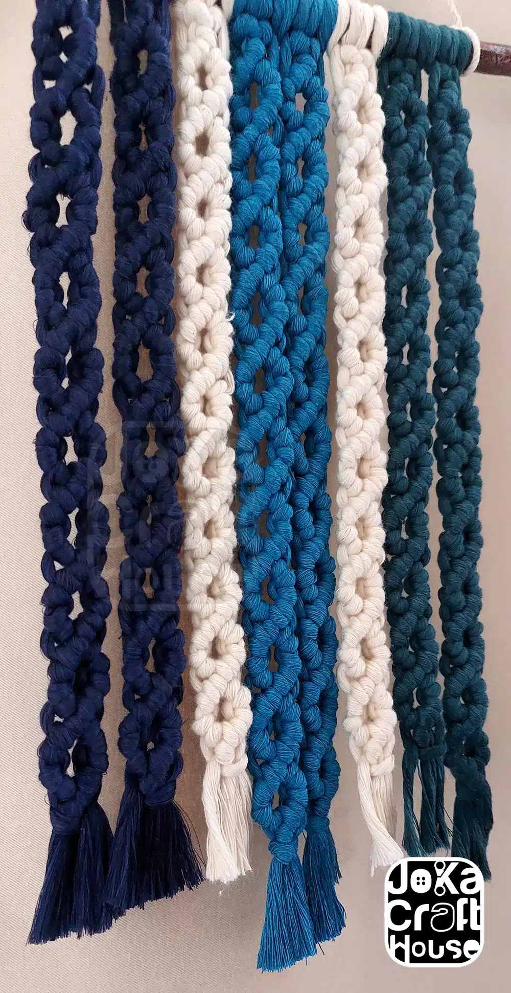 Shades of Blue Macrame Wall Hanging 2 2 110