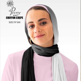 Gradient Black & White Scarf