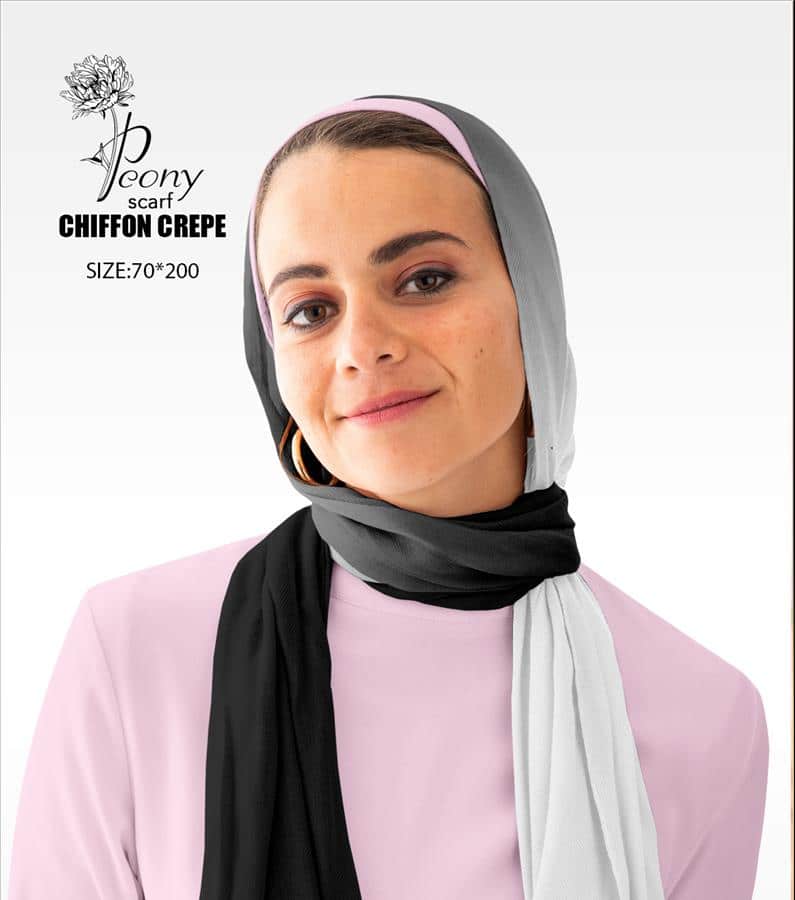 Gradient Black & White Scarf 1 Gradient Black & White Scarf