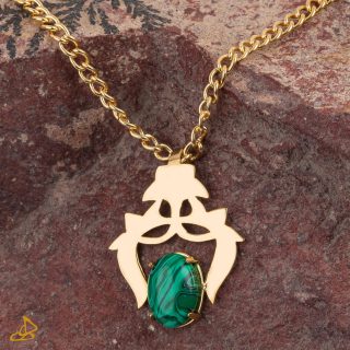 Handmade malachite gemstone necklace for women