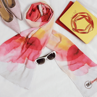 Watercolor Flowers Scarf