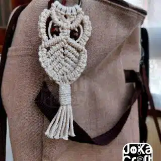 Macrame KeyChain - Owl Shape
