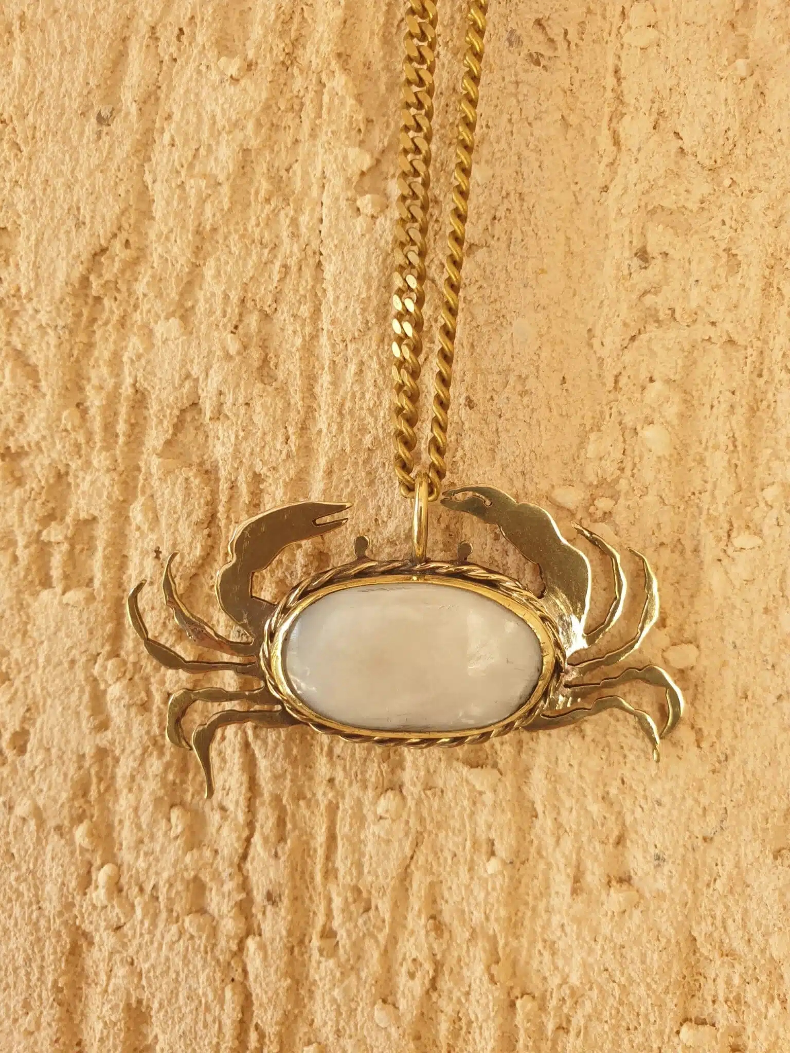 Crab pendant with mother of pearls 1 Crab pendant with mother of pearls