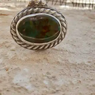 Silver horizontal ring