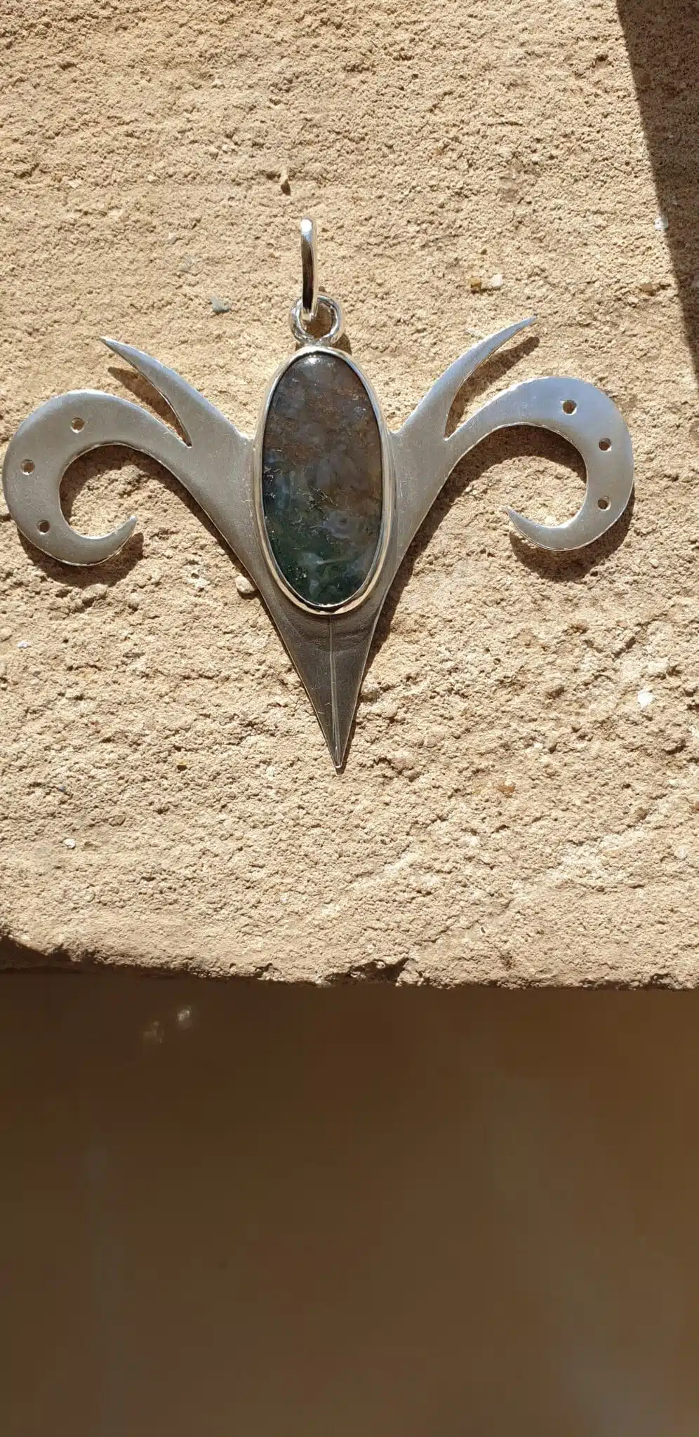 Aries horns with moss agate 3 20201123 114345 scaled