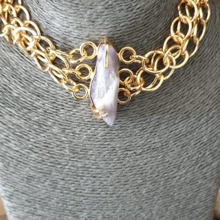 Three chains copper choker